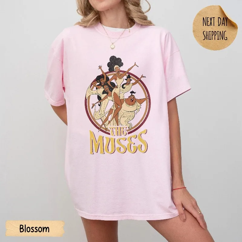 ديزني هرقل 1997 قميص المرأة القطن الخالص تي شيرت الصيف جديد Y2K الرجال والنساء المتضخم زوجين الزي