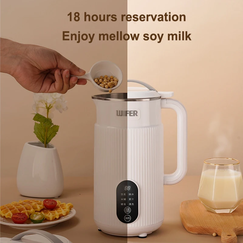 800ml Fully Automatic Filter-free Soybean Milk Machine Household Multi-functional Juicer LCD Wall-breaking Machine Blender