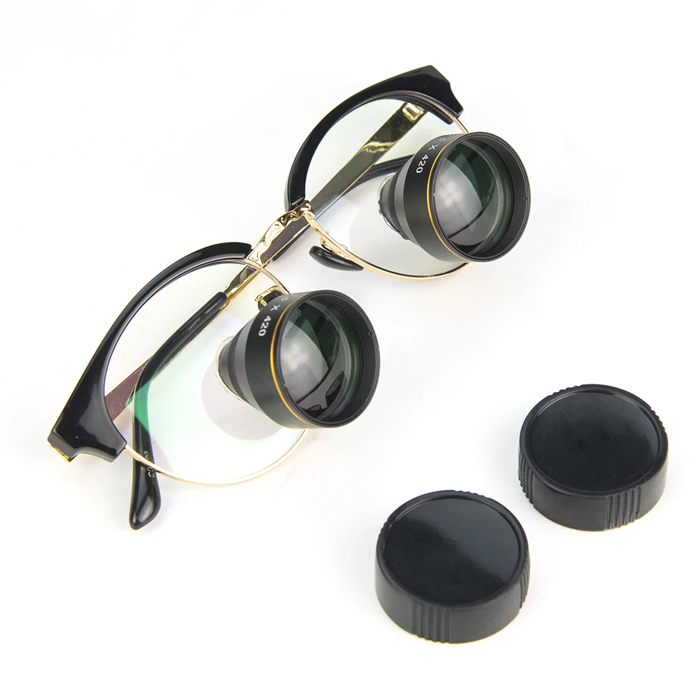 Metal Frame TTL Dental Loupe 2.5X Surgical Magnifier Binocular Dentist Magnifying Glass Long Working Distance