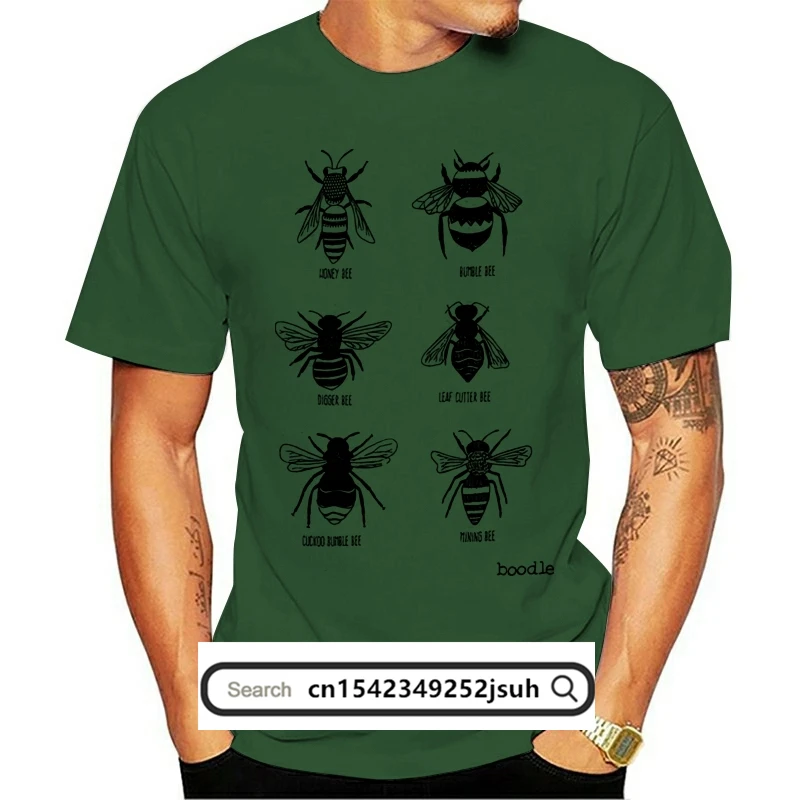 

M Bee T-shirt - Organic Cotton Mens T-shirt - Screen Printed eco-friendly Mens Clothing - Bee Illustration - Animal Illustration