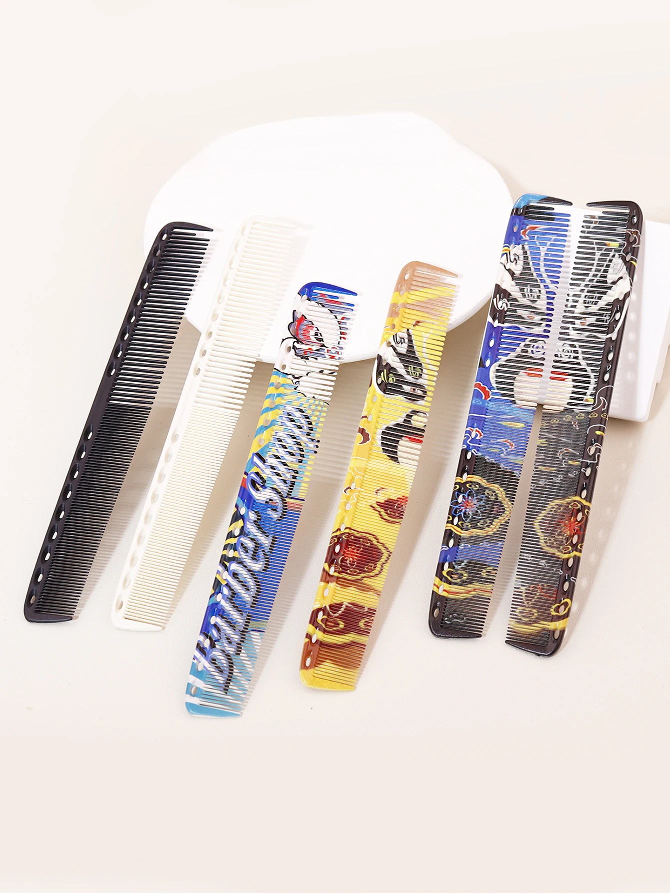 

1 расческа для резки, профессиональная Антистатическая и термостойкая расческа, двойного назначения, широкая и стандартная, в китайском стиле.