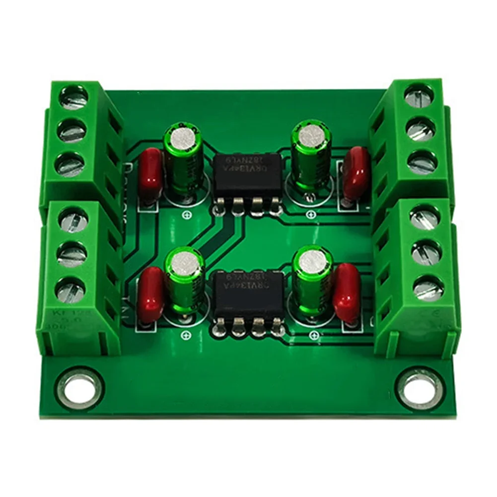 บอร์ดแปลงช่องคู่1ชิ้น DRV134PA บอร์ดประกอบแอมพลิฟายเออร์เพี้ยนต่ำไม่สมดุลต่อความสมดุล