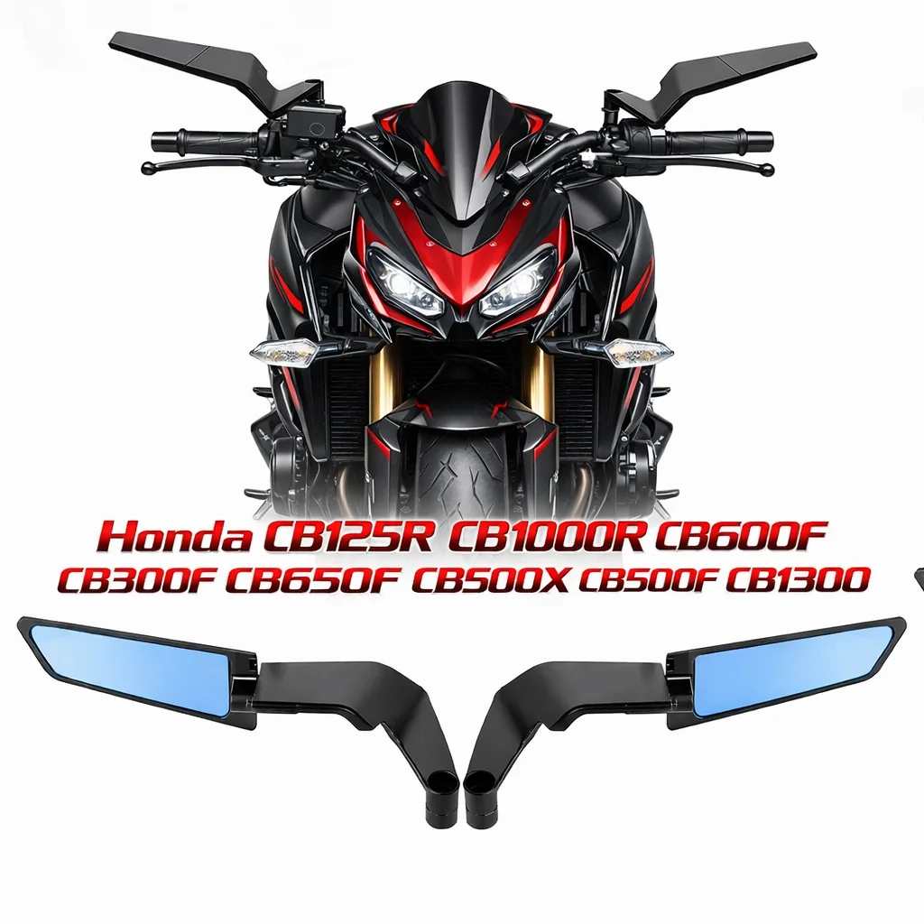 Motorrad Carbonfaser Stealth Winglets Rückspiegel für Honda CB125R CB1000R CB600F CB300F CB650F CB500X CB500F CB1300