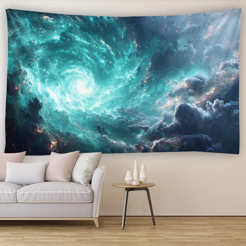 

Universe Starry Sky Tapestry Room Aesthetic Decoration Wall Hanging Cloth Living Room Bedroom Party Background Decoration Poster