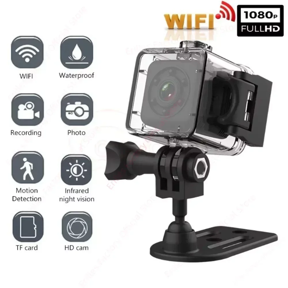 Mini caméra WiFi portable, caméscopes étanches, vision nocturne IR, micro enregistreur vidéo, aimant, extérieur, sport professionnel, 1080P HD