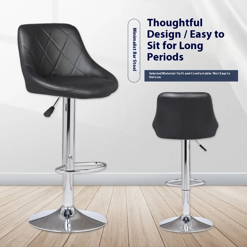 Moderner, einfacher, luxuriöser Barhocker für Zuhause, hoher Liftstuhl, drehbare Rückenlehne, Eisenmaterial für Outdoor-Küchenhersteller im Großhandel