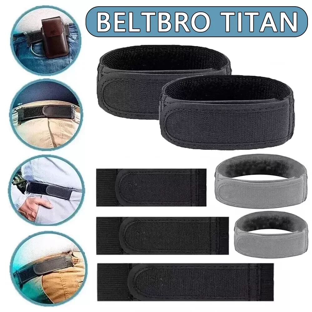 

2Pcs Stretchable Casual Belt Secure Buckle-Free 1.5 Inch No Buckle Belt Versatile Elastic Belt for Office Wear