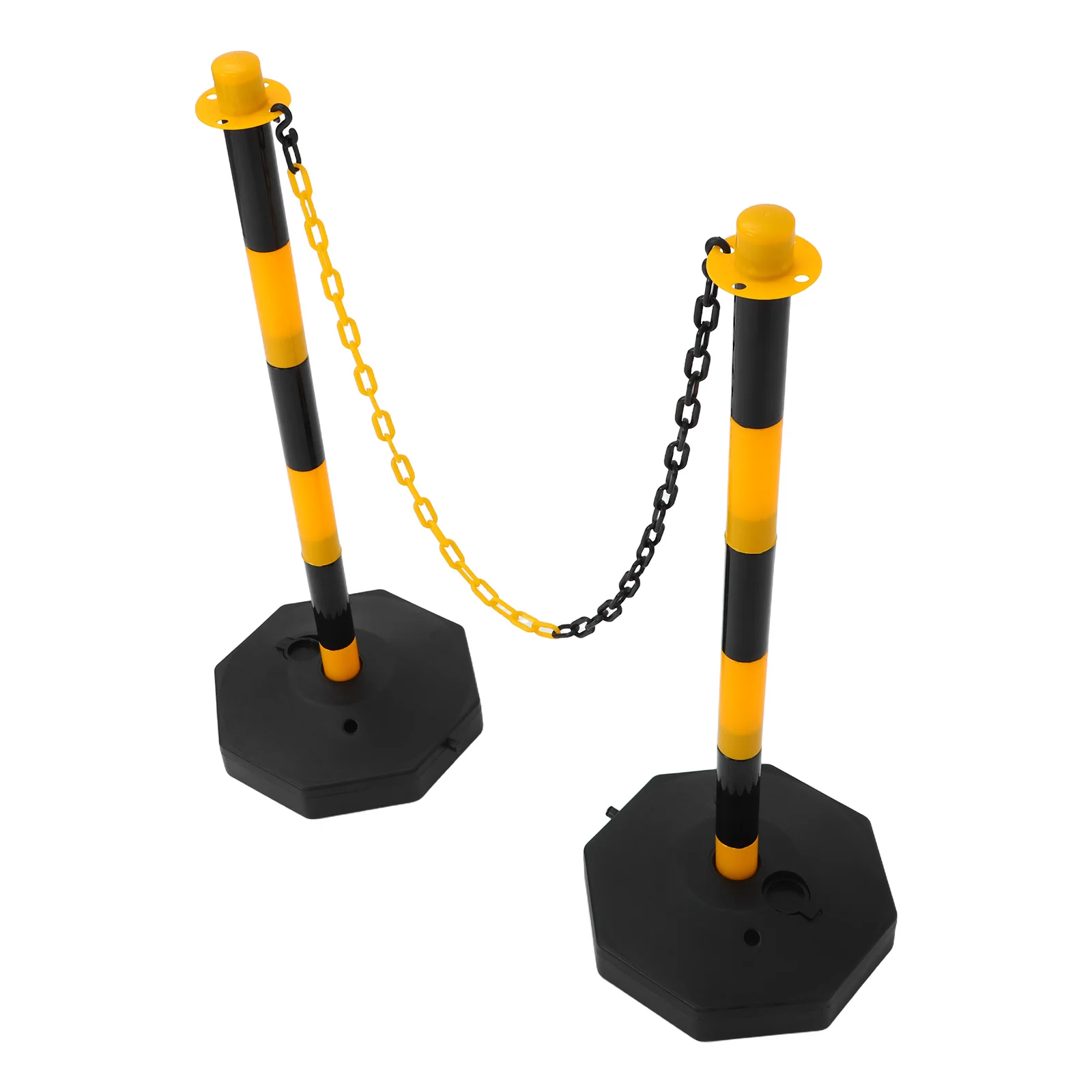 

1 set Plastic Water Filled Road Piles Traffic Cone Safety Barrier Posts Red White Driveway Marker Construction Warnings