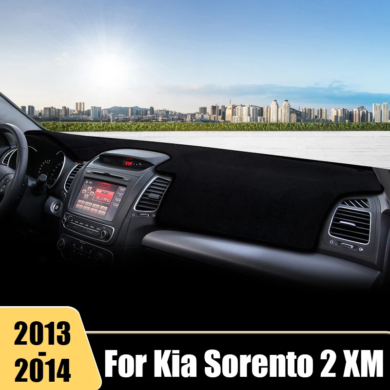 

For Kia Sorento 2 XM 2013 2014 Car Dashboard Cover Avoid Light Mats Anti-UV Non-Slip Pad Instrument Panel Carpets Accessories