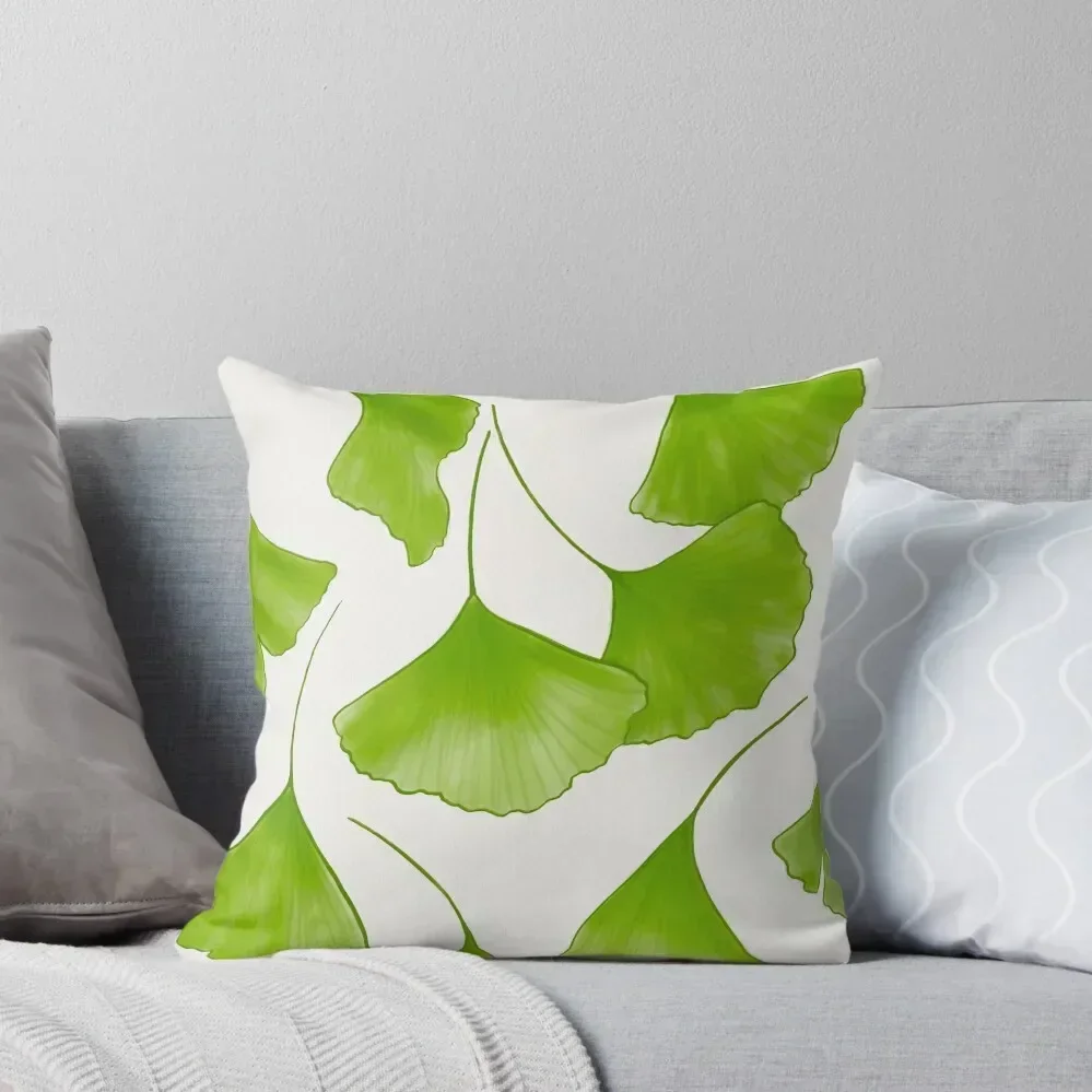 

Ginkgo Biloba Watercolor Leaf Throw Pillow Christmas Throw Pillows Covers Pillowcases Cushion Covers Sofa pillow