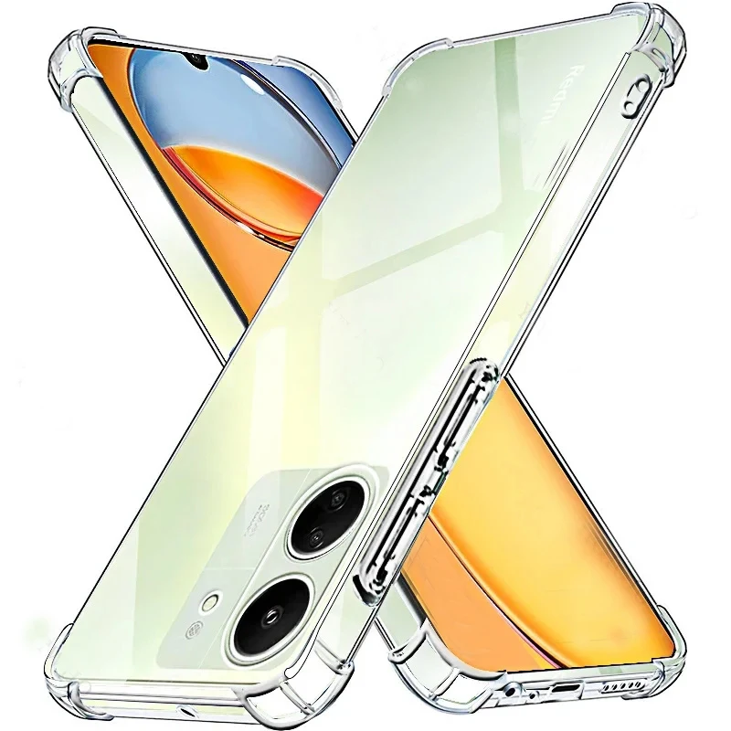 Transparente Handyhülle für Redmi 13C 12c 10C 9C Klare weiche Silikonhülle für Xiaomi Redmi 12 4G 5G Shell 13 12 10 C A 9 C – Detail 6