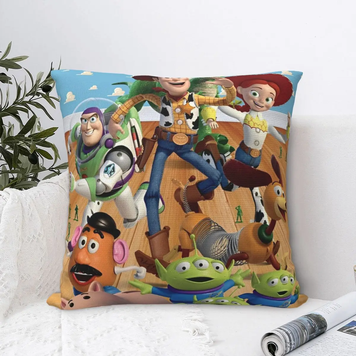 

Toy Story Buzz Lightyear Woody Pillowcase Printing Cushion Cover Decoration Throw Pillow Case Cover Car Wholesale 40*40cm