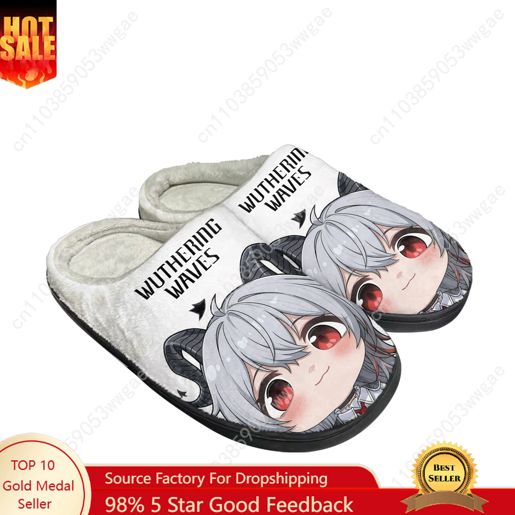 

Wuthering Waves Cotton Shoes Family Slippers Man Women Teenager High Quality Plush Bedroom Casual Warm Shoes Customized Slippers
