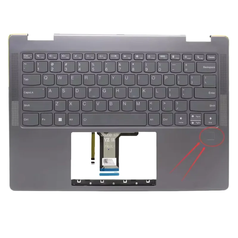 14 inch New Palmrest Upper Case with US Backlight Keyboard 5CB1L40794 For Lenovo Yoga 7 14IRL8 2023 Year