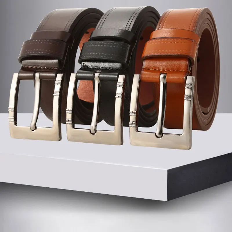 Moda masculina jeans acessórios, simples ao ar livre liga agulha fivela cinto de negócios cowboy cintura masculino designer de moda
