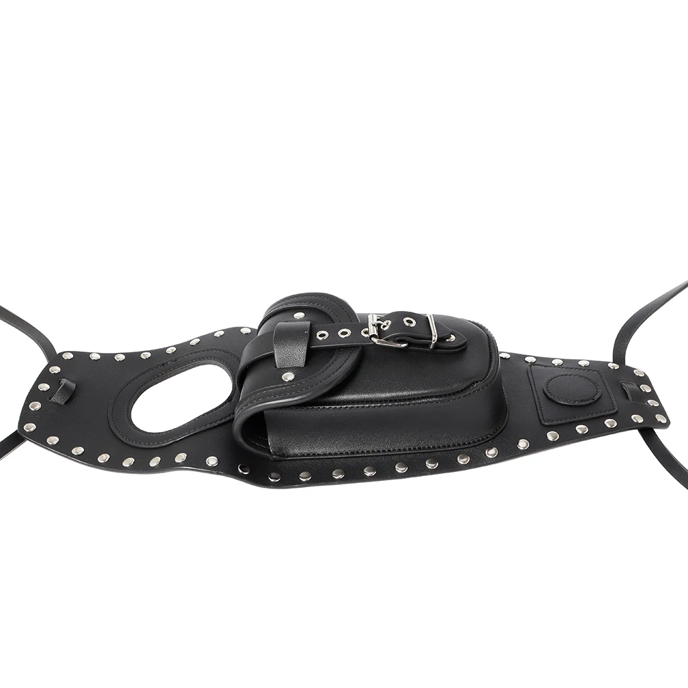 حقيبة خزان جلدية أمامية للدراجة النارية لـ Harley Sportster XL883 1200 ثمانية وأربعين وثمانية وسبعون مع تخزين أدوات الأزرار