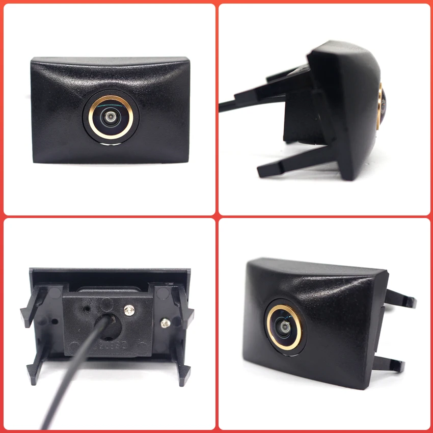 Night Vision IP68 Waterproof 170°Car Front View Camera Fisheye Golden Lens For Audi Q7 4L Facelift 2010 2011 2012 2013 2014 2015