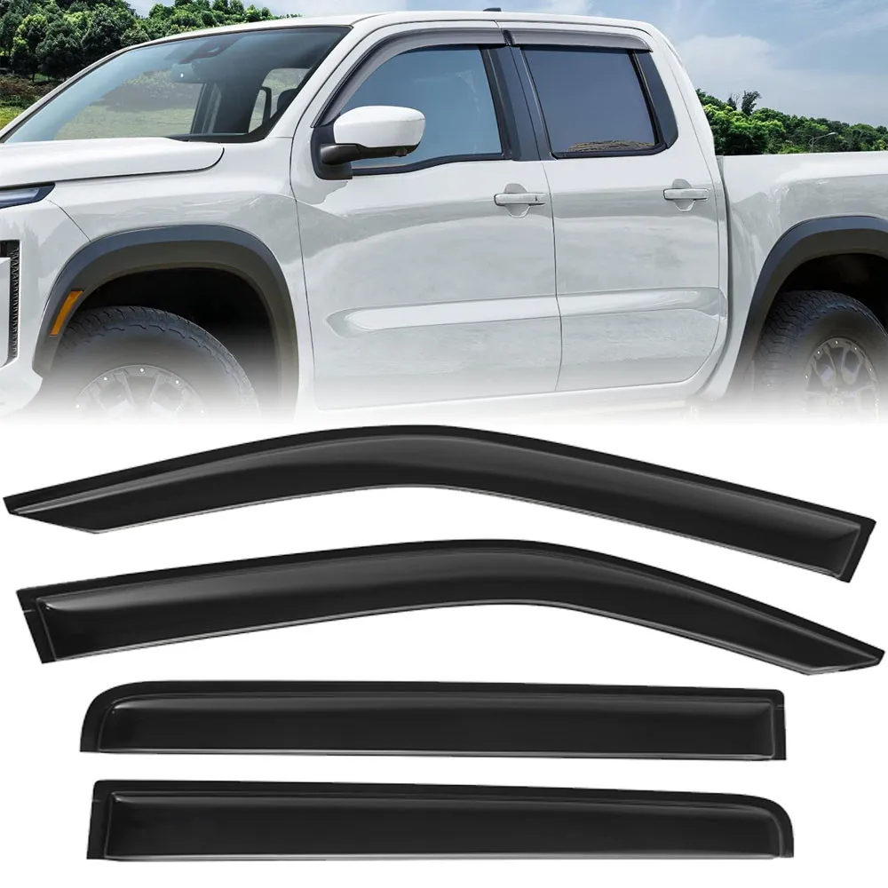 

For Nissan Frontier 2022-2024 Window Visor Vent Shade Rain Guards Wind Deflector