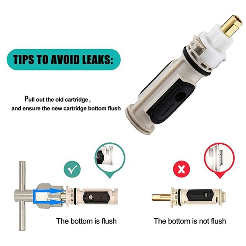 Cartucho de ducha Compatible con Moen 1222, herramienta de repuesto, accesorios para bañera, paquete de 3 unidades