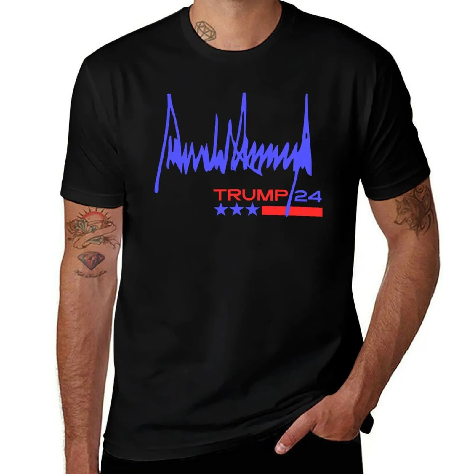 Trump signature Trump 2024 T-Shirt oversizeds vintage graphic tee tops man t shirt Short sleeve tee men