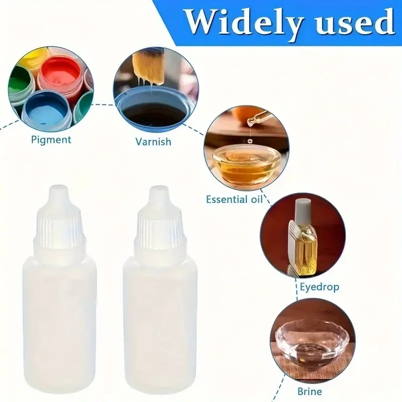 5Pcs 3ml 5ml 10ml Eye Drop Bottles PE Tip Squeeze Plastic Dispenser Empty Storage Containers