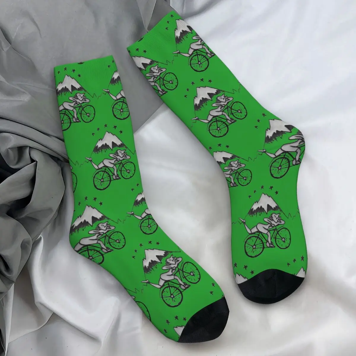 Albert Hoffman LSD Bicycle Day Socks Harajuku Stockings Winter Anti-Slip Women Men Socks Breathable Design Skateboard Socks