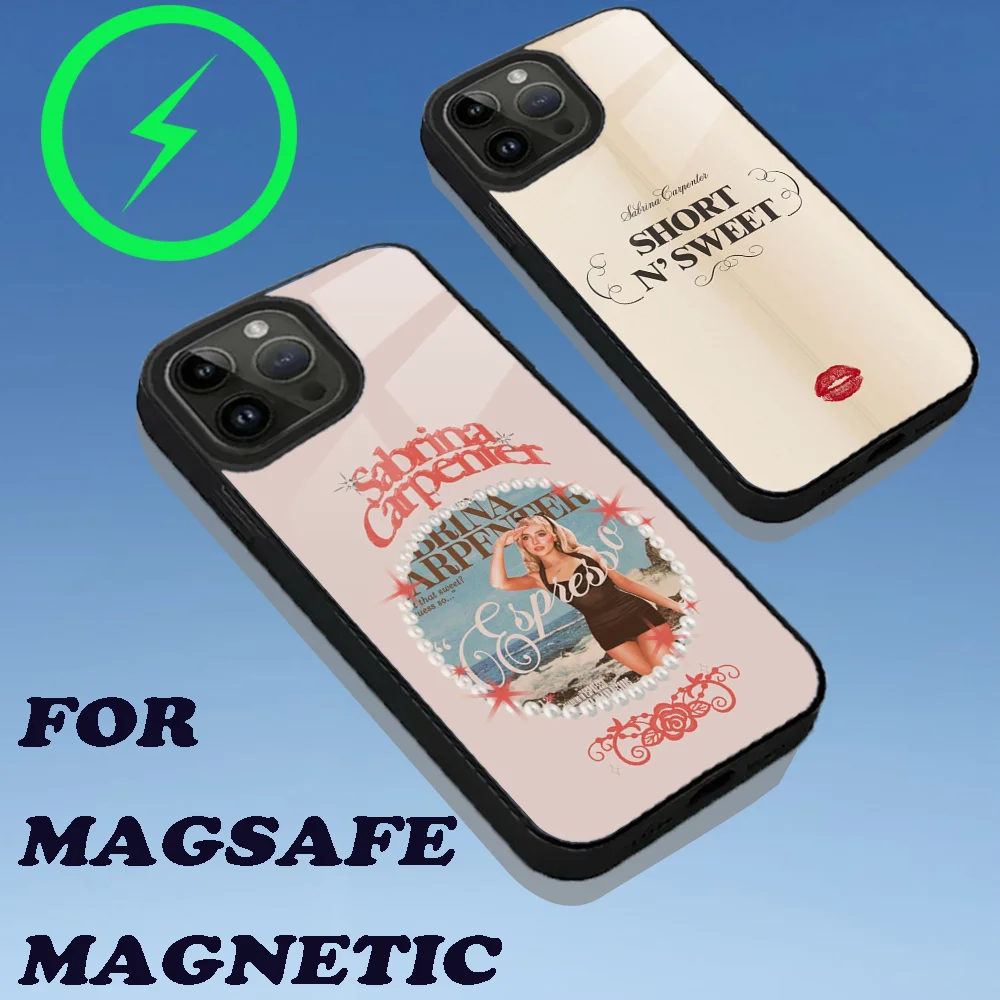 Singer S-Sabrina C-Carpenter Phone Case For iPhone 15,14,13,12,11,Plus,Pro,Max Mini Magsafe Magnetic Wireless Charging