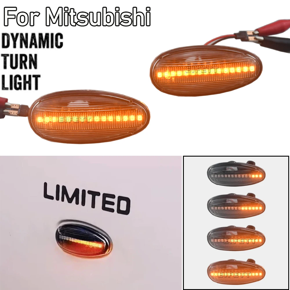 لميتسوبيشي أوتلاندر 2003-2009 لانسر (CK,ES) 1996-2007 باجيرو سبيس واجون ديناميكي LED الجانب ماركر الوامض بدوره إشارة ضوء