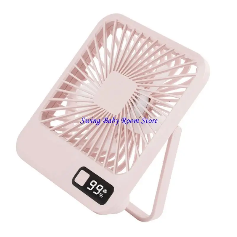 K1AD USB Desk Fan 1500mah قابلة لإعادة شحنها 5 سرعات مروحة التخييم مع مروحة محمولة عرض رقمي للتخييم