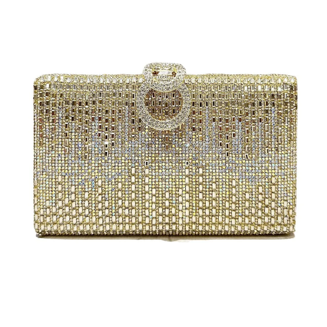 Shiny Rhinestone Evening Dress Wallet Crystal Diamond Women's Handbag Fashion Banquet Wedding Chain Shoulder Money Bag view 5