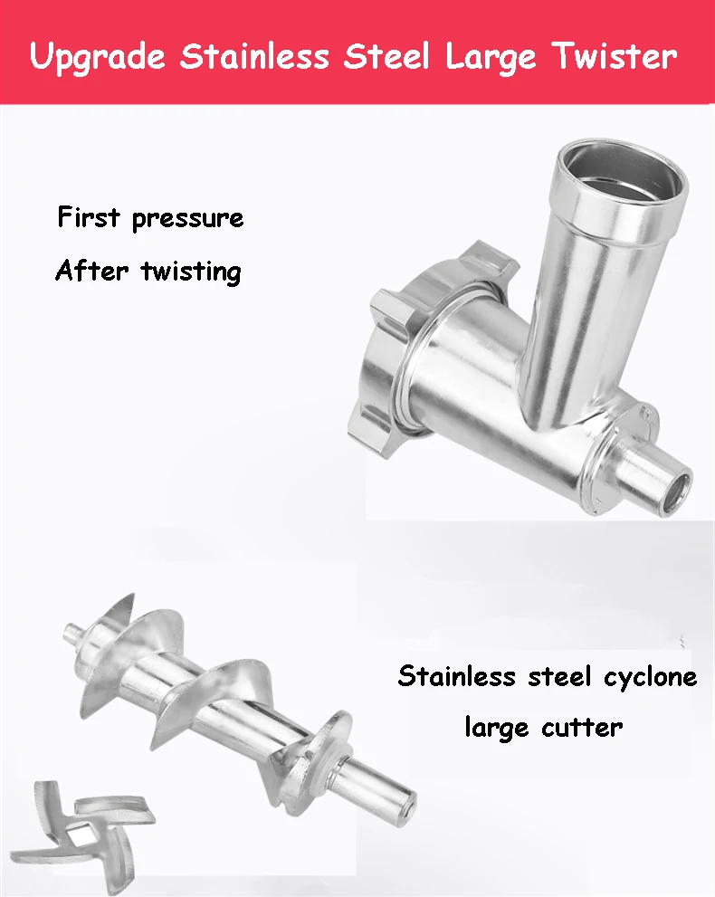 Бытовая мясорубка, коммерческая электрическая многофункциональная клизма из нержавеющей стали, витая мясорубка для чеснока и мяса