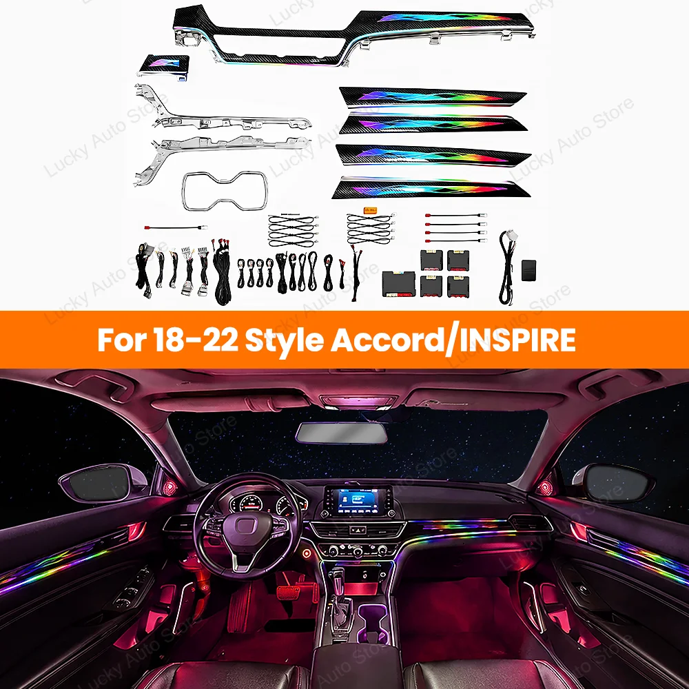 For Honda Accord 10/10.5 Generation 2018-2022 Car LED APP Lication Control Environment Lighting Kit Fuel Powered Models