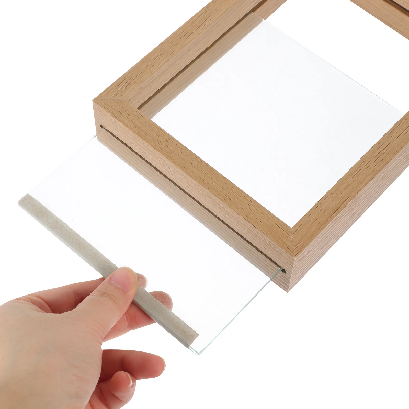 

6 Inch Double Glass Frame Transparent Display Stand for Photos Pressed Flower Artwork Specimen Decoration Creative Picture Frame