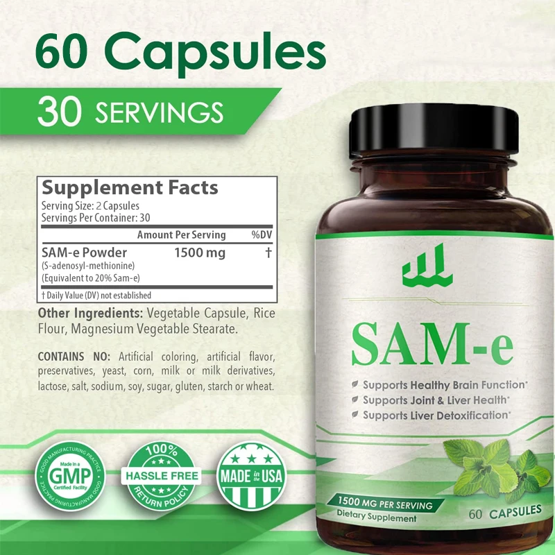 SAM-e-S-adenosylmethionine 1500mg 60 capsules