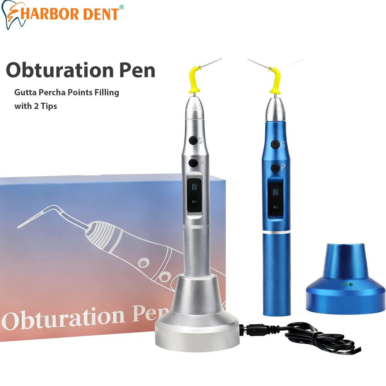 

Wireless Dental Gutta Percha Obturation Pen With 2Tips Root Canal Filling Machine Dentistry Heating Instrument