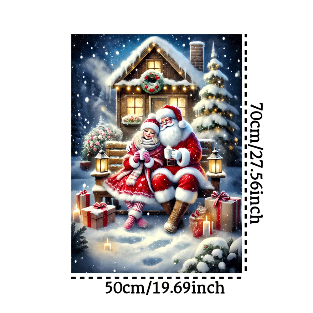 Natal, papai noel quebra-cabeça de papel 1000 pçs grande quebra-cabeça brinquedo adulto jogo presente família jogo interativo quebra-cabeça diy decoração para casa