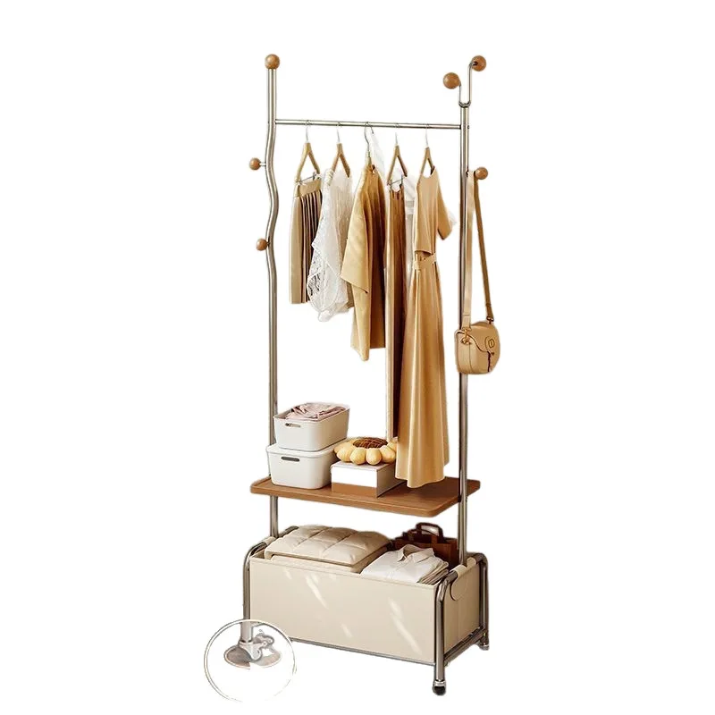 Bedroom corner hanger, small floor-to-ceiling coat rack, entrance door, home living room movable entryway shelf