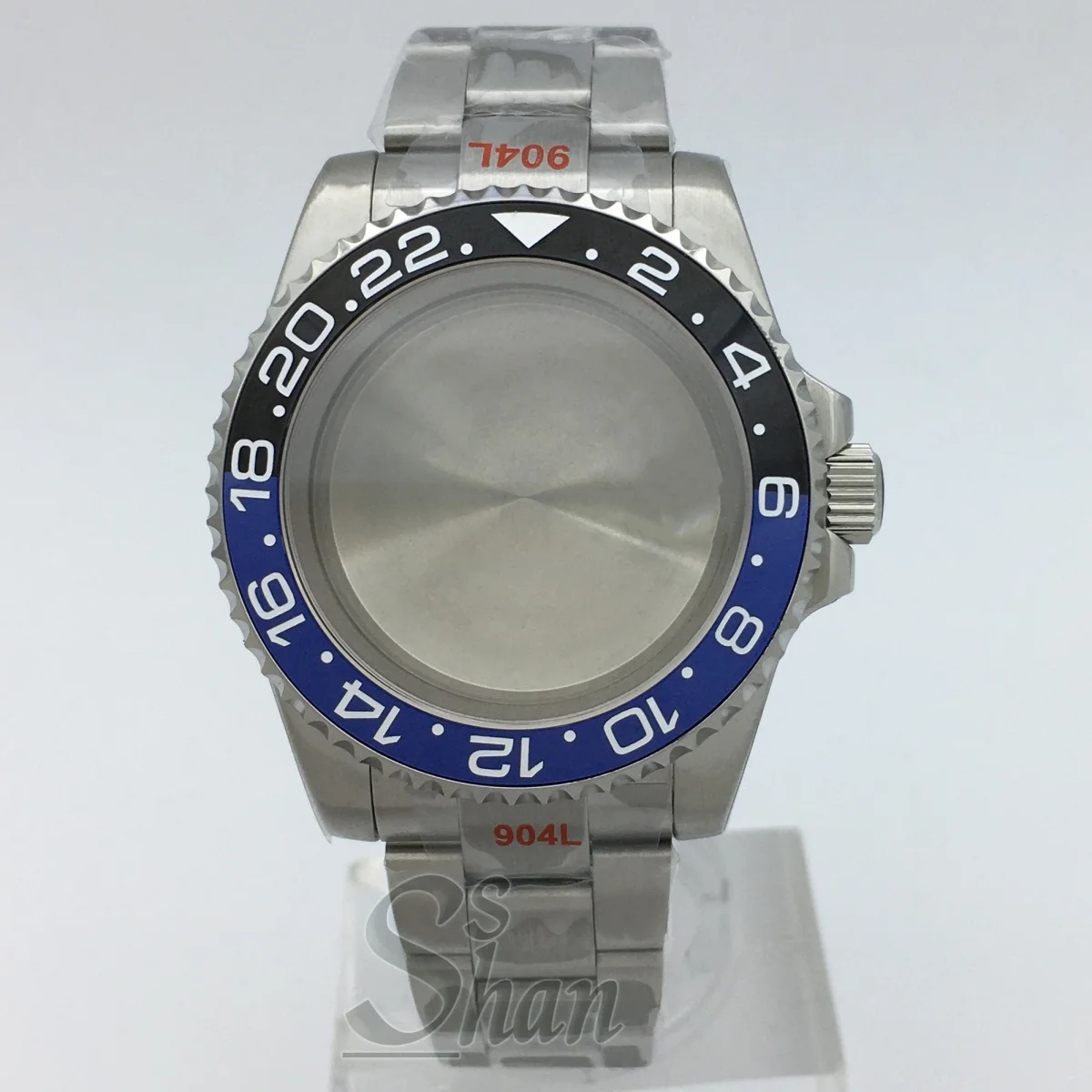 Caja de acero inoxidable de 40mm, bisel de cerámica azul y negro luminoso, cristal de zafiro emparejado con movimiento NH34 NH35 NH36 ETA2824 PT5000