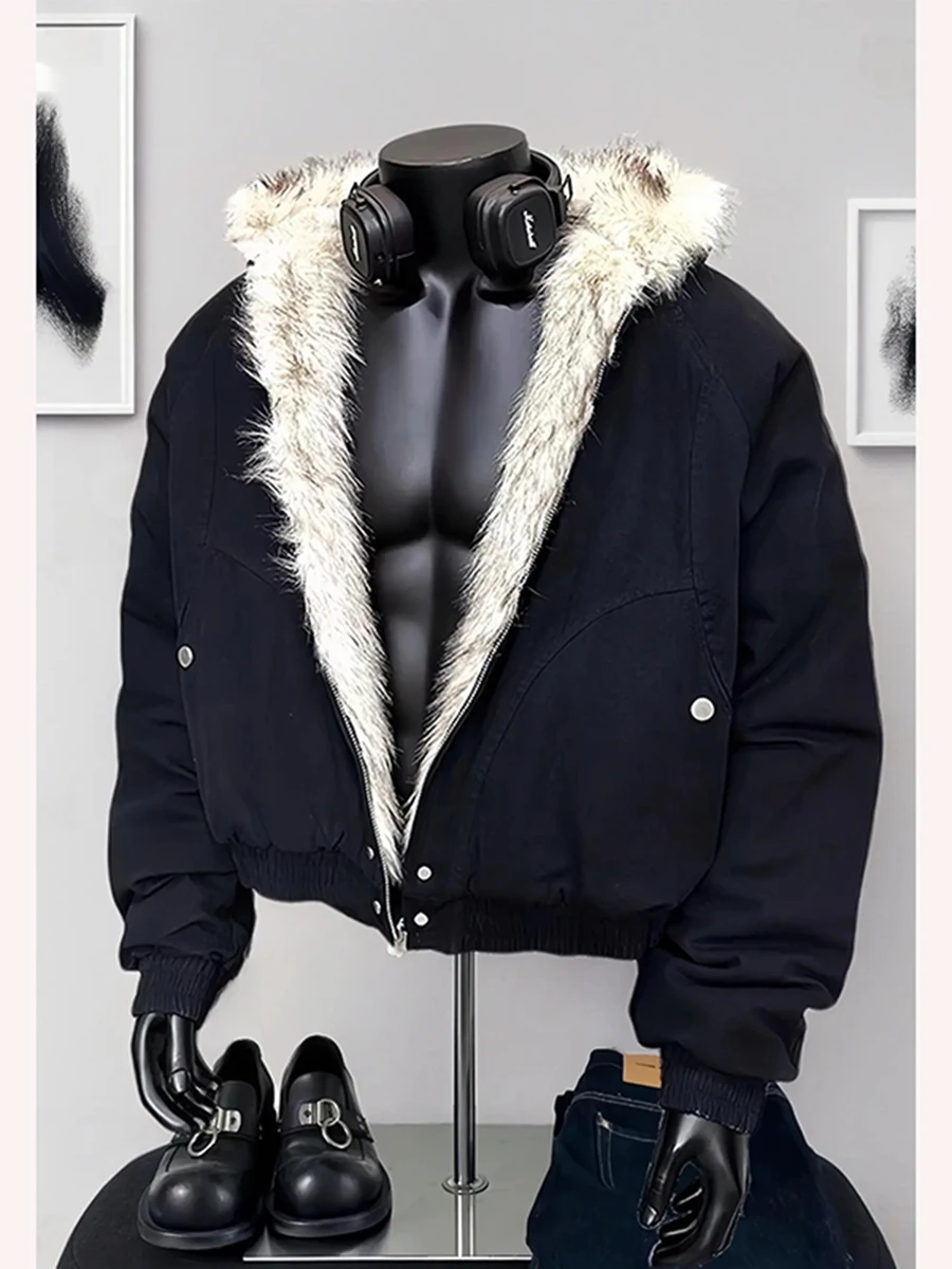 

Мужская хлопковая стеганая куртка с капюшоном, утепленная полиэстером, зимняя, модная, в национальном стиле, на молнии