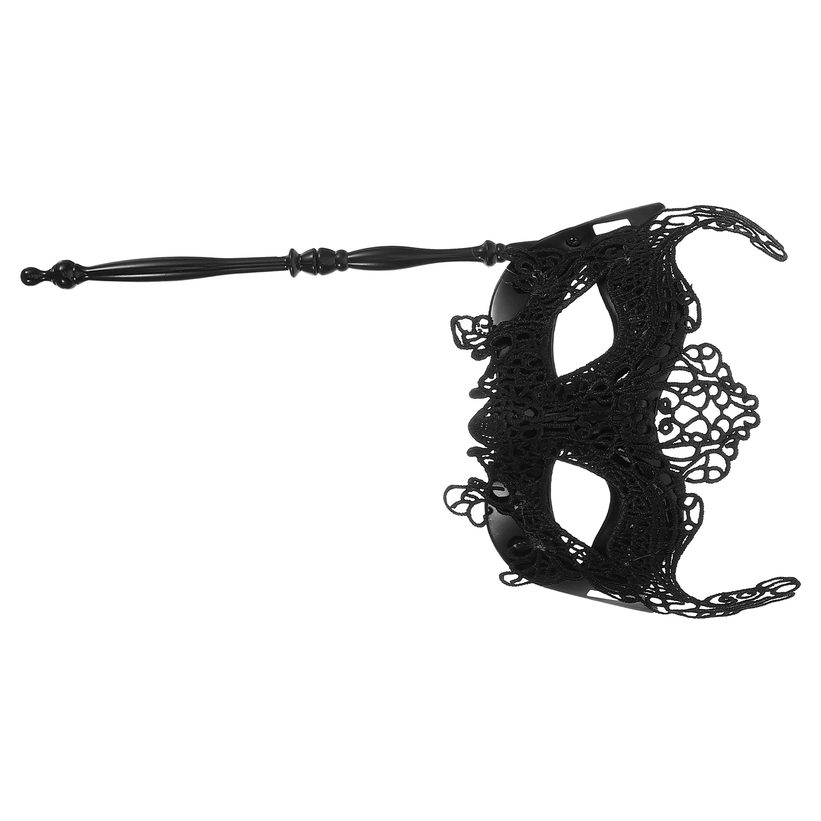

Fancy Reusable Masquerade Women Half Face Costume Party Halloween Carnival With Stick Light Comfortable Durable Mask Prop For