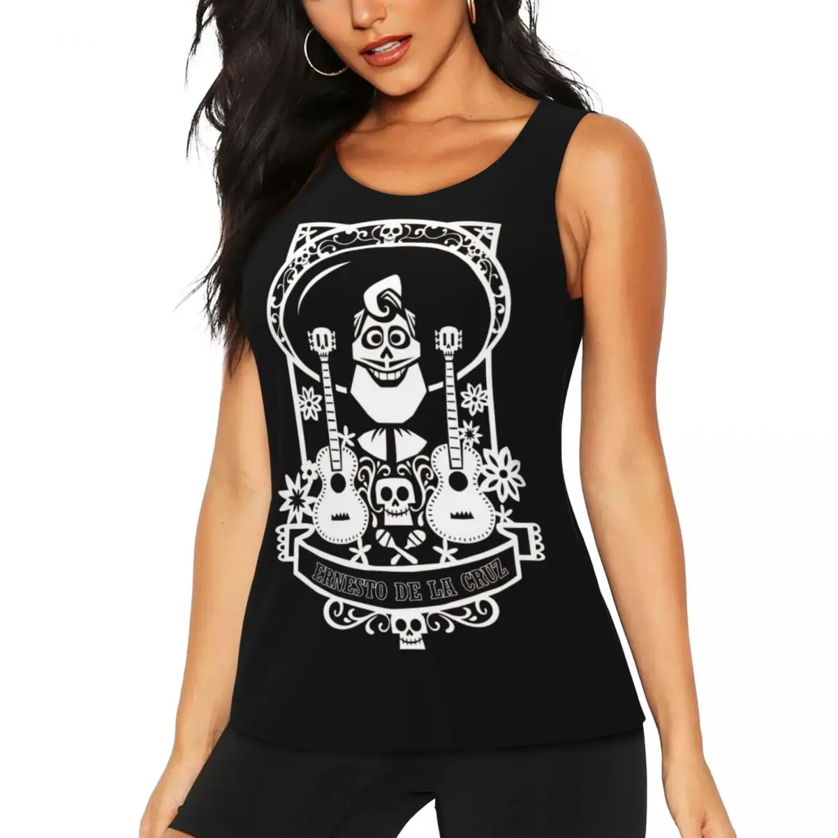 Custom Coco Anime Workout Tank Tops Women Quick Dry Sleeveless Mama Imelda Rivera Yoga Shirts