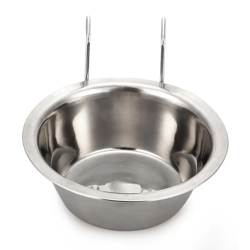 Dog Water Bowl For Crate Stainless Steel Cage Dog Drinking Water Bowl Pet Dog Cat Bowl Cat Dangling Feeder Portable Pet Supplies