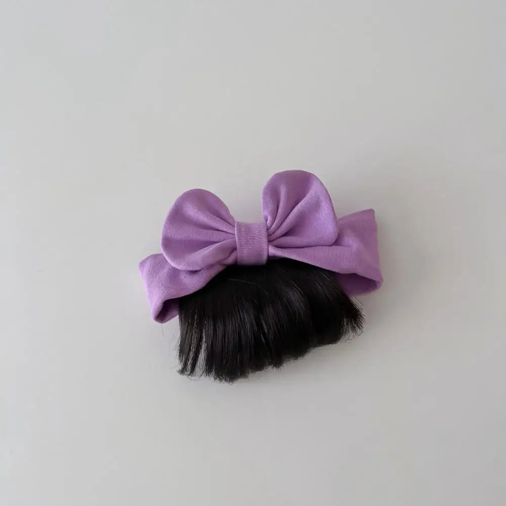

Infant Headband Infant Hair Accessory Realistic Baby Wig Headband with Bow Design Secure Elastic Strap Simulated for Infants