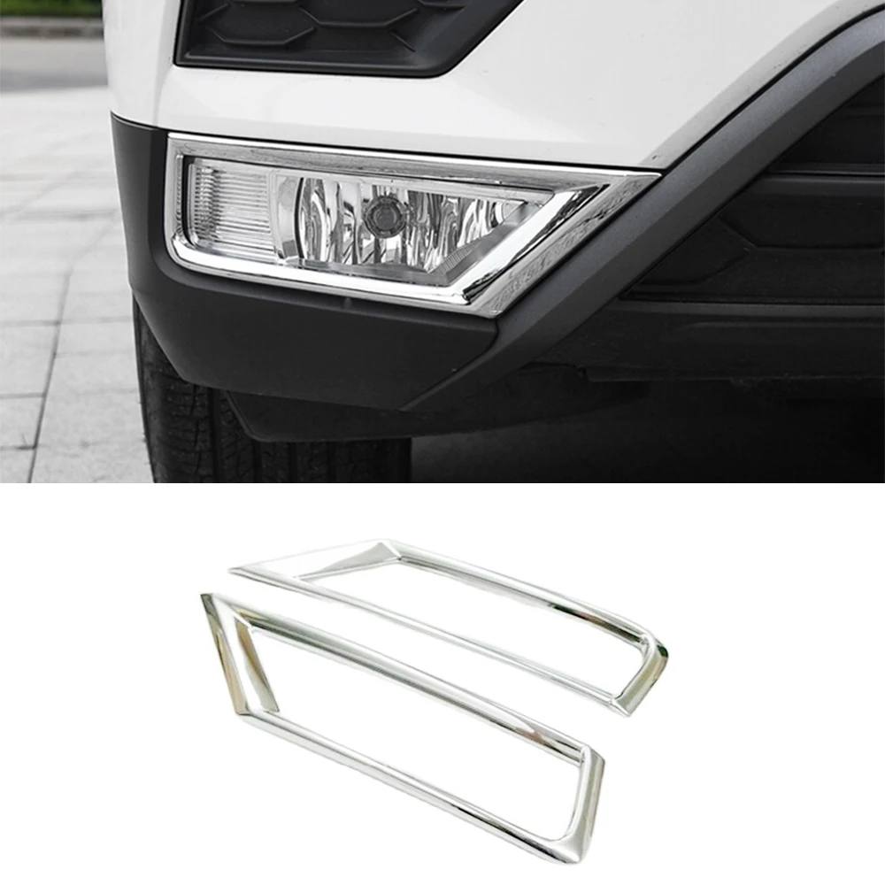 ABS Chrome For Tiguan L Tiguan MK2 2016 2017 2018 Car head front fog light lamp frame cover trim accessories auto styling 2pcs