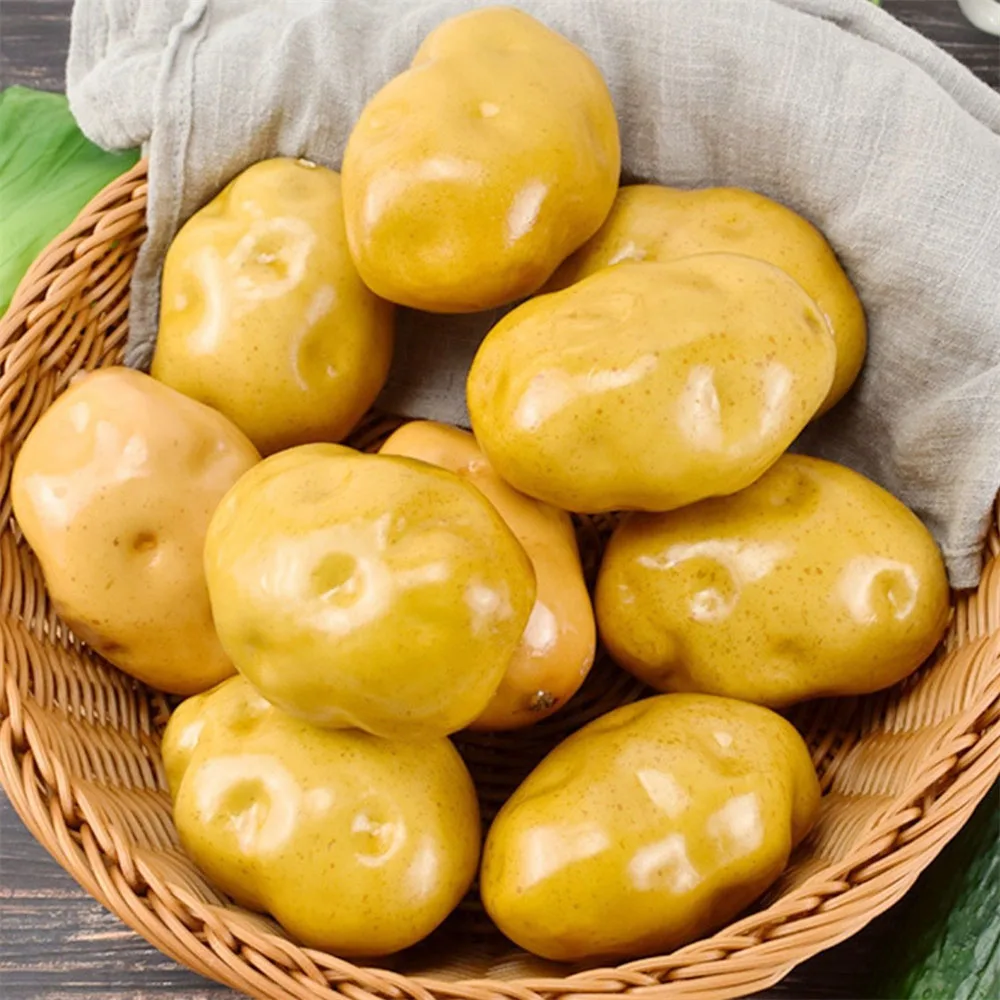 

5 Pcs/Lot simulation potato vegetables model for kitchen cabinet dining room hall restaurant decor artificial fake vegetables