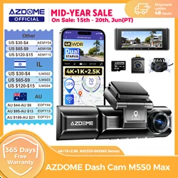 AZDOME 4K Dash Cam M550 Max Built-in GPS Wifi Camera Car DVR 3.18”Screen Night Vision 24H Parking Monitor Support Rear Cam
