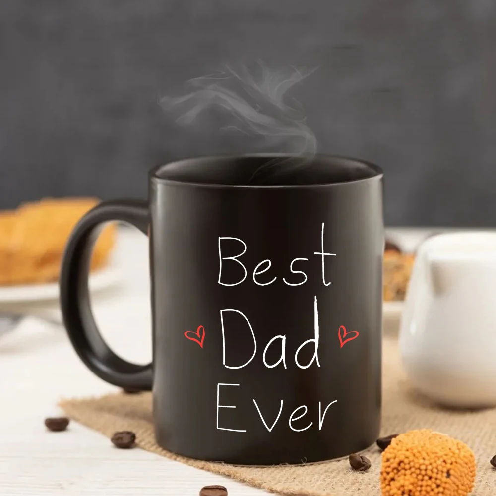 Best dad ever 11oz Black Ceramic Coffee Mug father day gift cup papa home tea mug