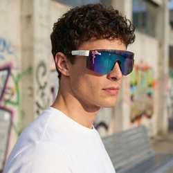 Men Women Sports Eyewear Cycling Sunglasses Outdoor Glasses Double Legs Bike Bicycle Wide View Mtb Windproof Goggles UV400