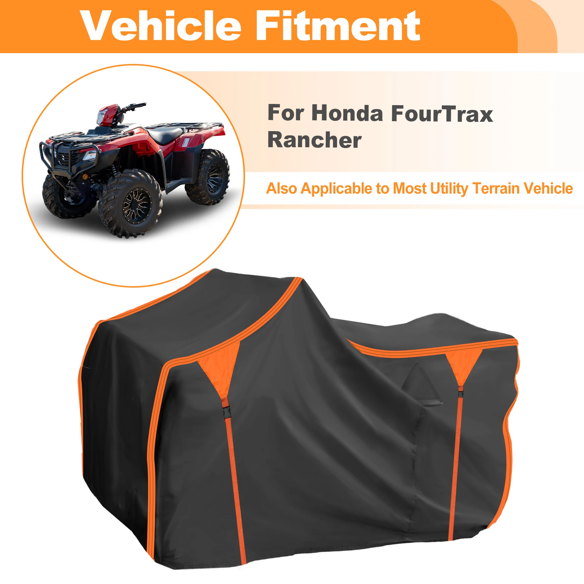 UXCELL Waterproof Oxford ATV Cover 4 Wheelers Quad Cover for Honda FourTrax Rancher