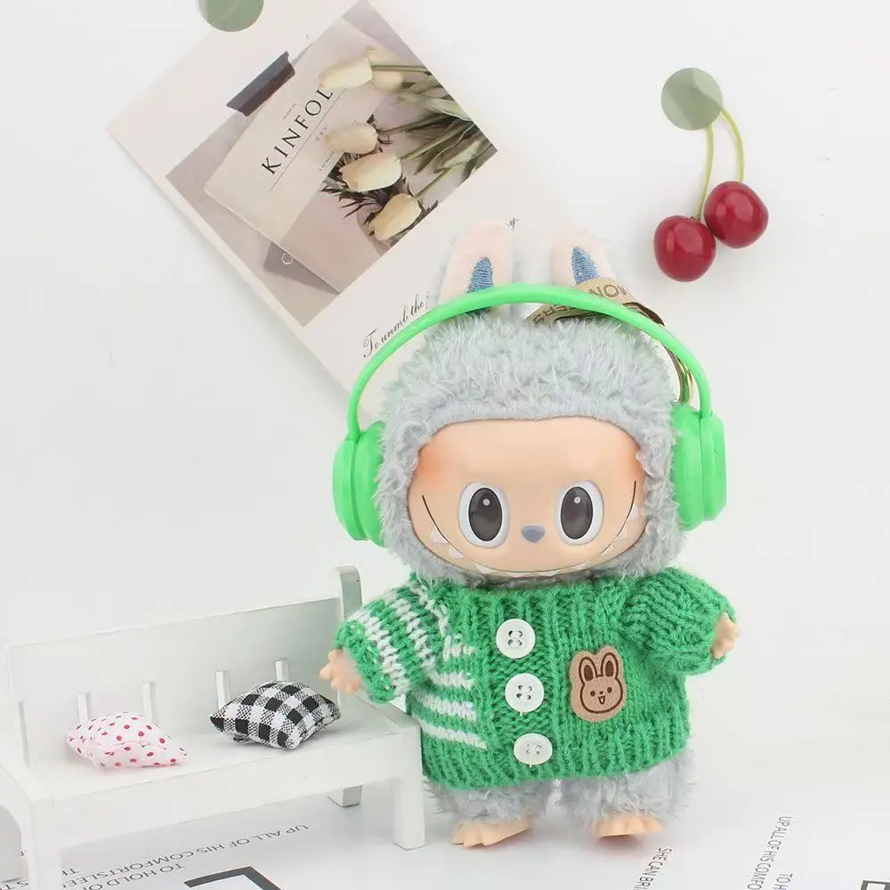 17cm Mini Pluszowa Lalka Ubrania Strój Akcesoria Koreański Kpop Exo Labubu Idol V1 V2 sweter zimowy zmiana Ubrania Prezent